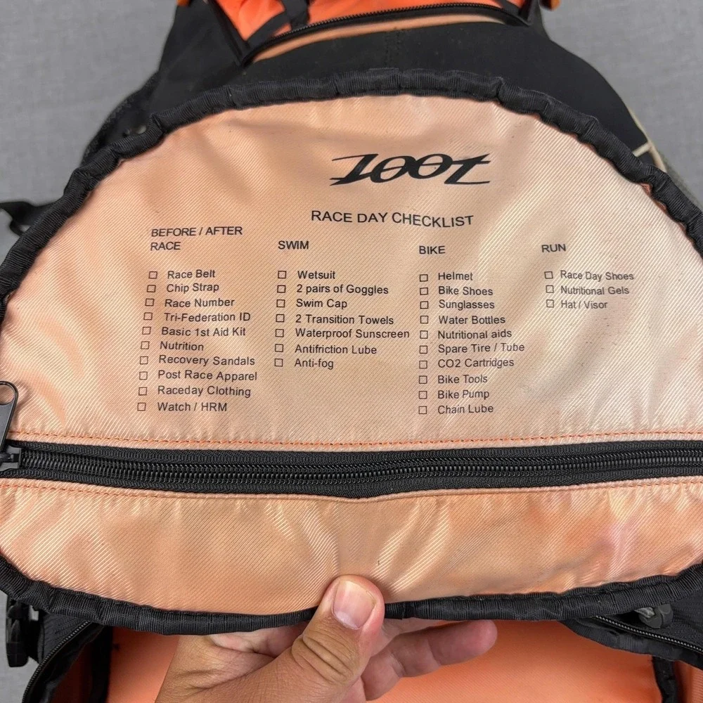 Zoot Shoulder Bag Mens One Size Black Hiking Pack Padded Straps 7 Pockets